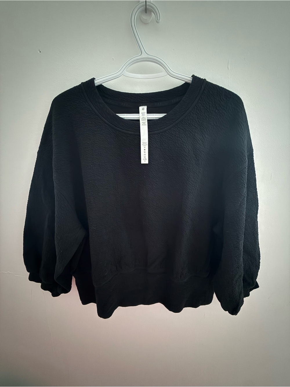 lululemon athletica Black Textured Crewneck Pullover - Picture 4 of 6